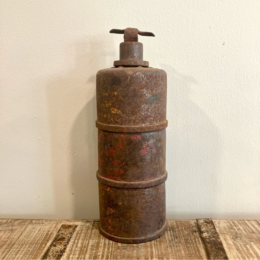 3 Vintage Bolser Corporation Roadside Flares Rusty Metal Decor Stackable - Picture 9 of 15